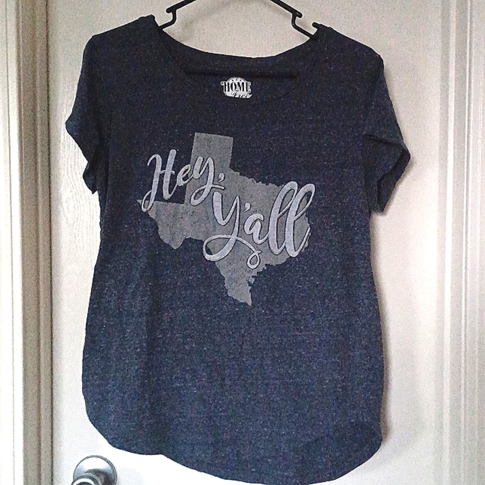 Blue Jersey Knit Tee